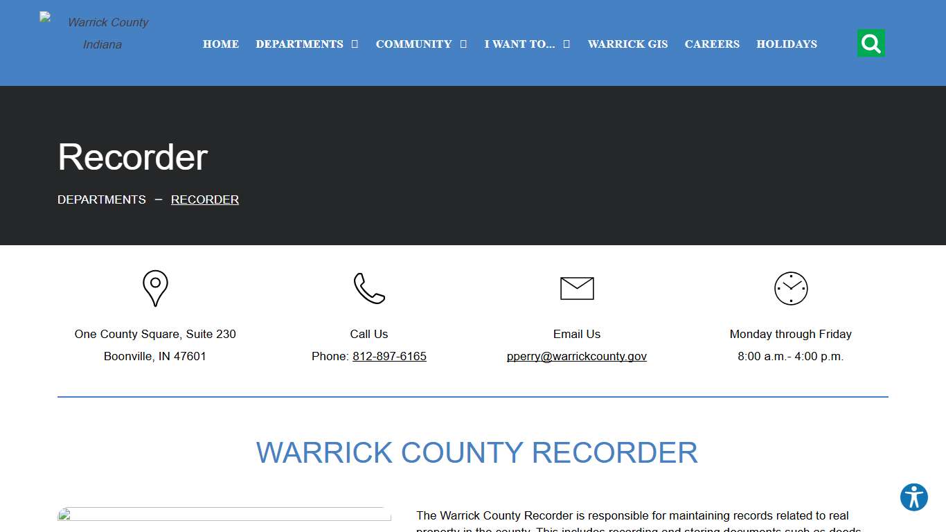 Recorder Warrick County